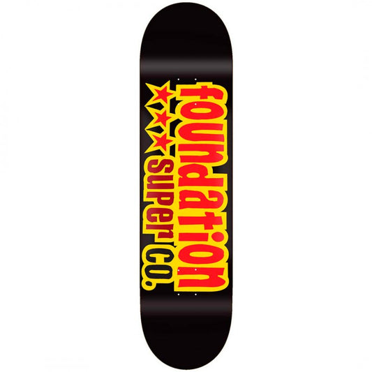 Foundation 3 Star Black Skateboard Deck 8.13"