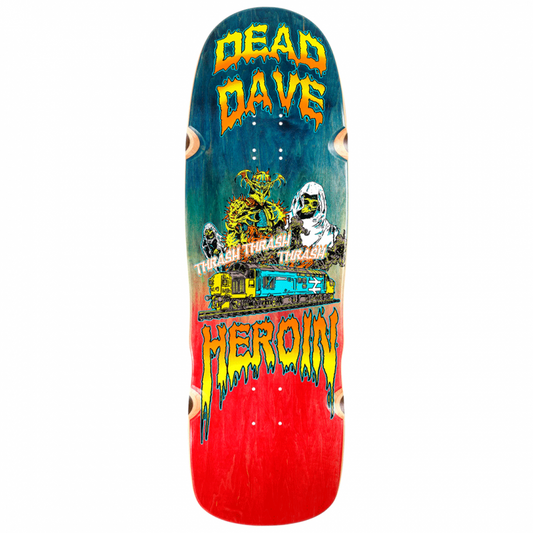 Heroin Dead Dave Ghost Train Skateboard Deck 10.1"