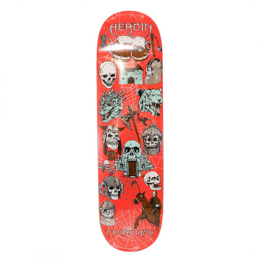 Heroin Tom Day Video City Red Skateboard Deck 8.5"