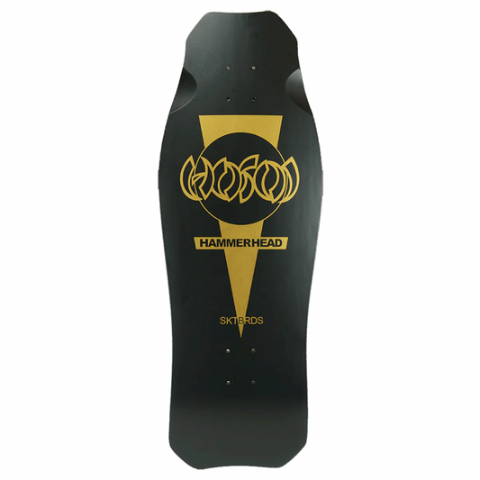 Hosoi O.G. Hammerhead Matte Black Gold Skateboard Deck 10.5"