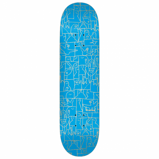 Krooked Flock Blue Skateboard Deck 8.38"