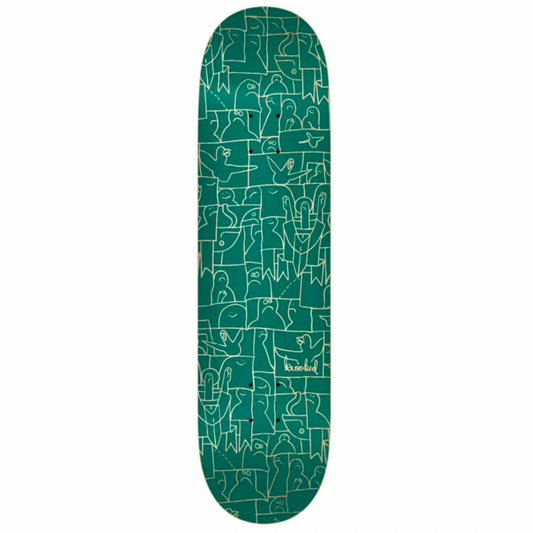 Krooked Flock Green Skateboard Deck 8.38"