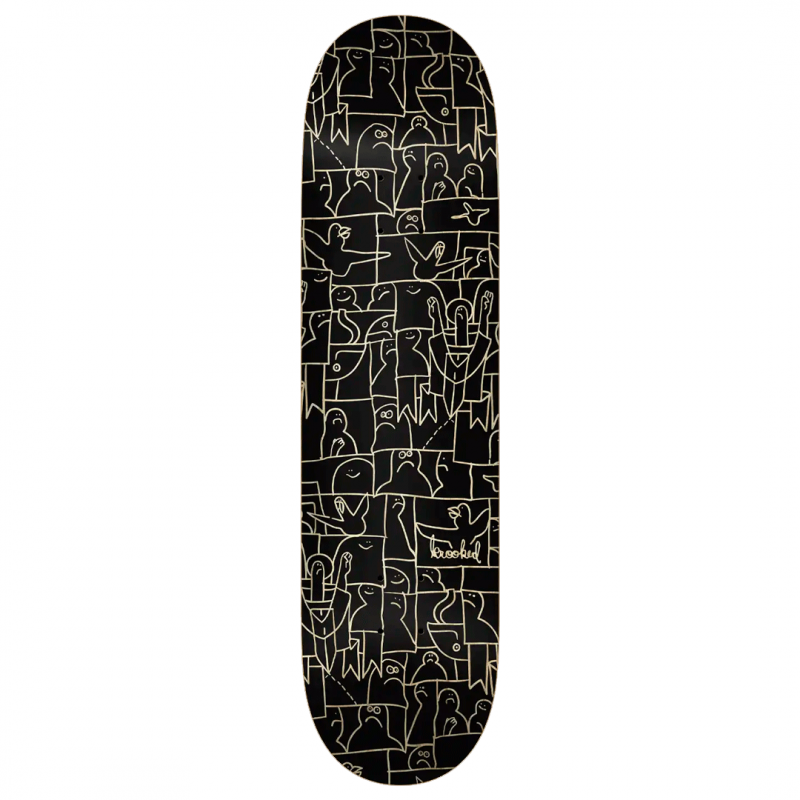 Krooked Flock Black Skateboard Deck 8.5"