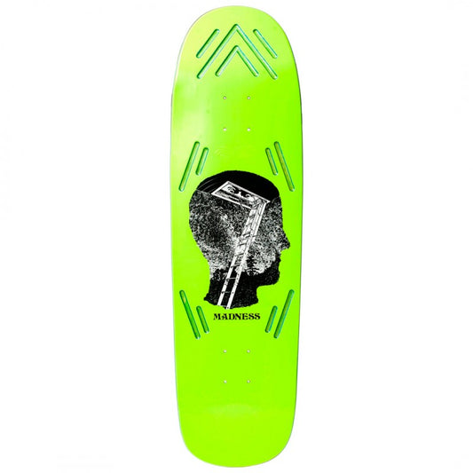 Madness Out Of Mind Neon Yellow Skateboard Deck 9.13"