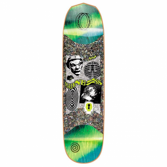 Madness Outcast Green/Multi Slick R7 Skateboard Deck 8.5"