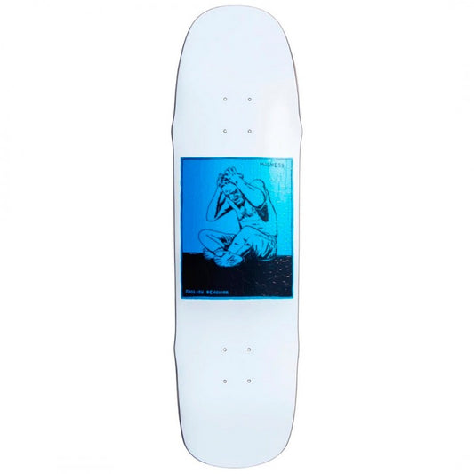 Madness Stressed White Blue Skateboard Deck 8.5"