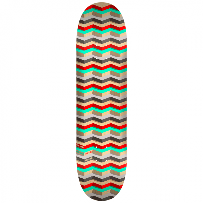 Mini Logo Pattern Steps Skateboard Deck 8.5"