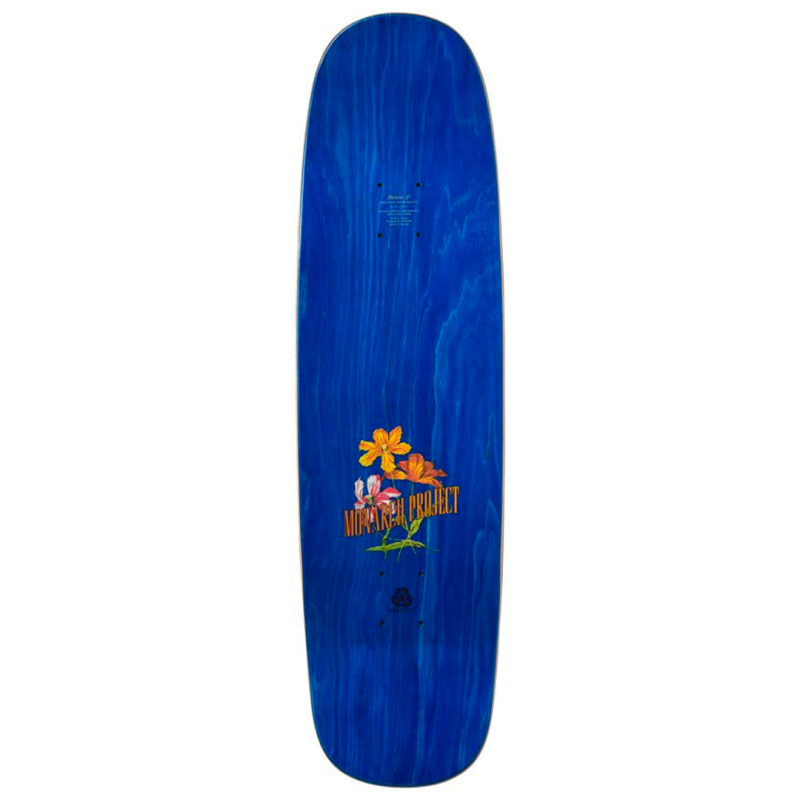 Monarch Leticia Bufoni Botanic Squared Blue R7 Skateboard Deck 8.75"