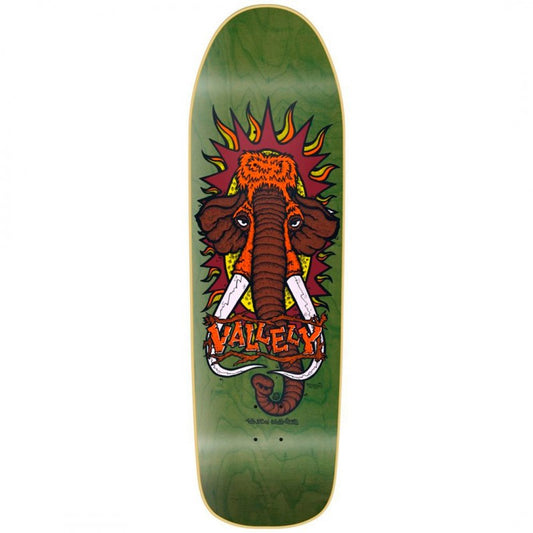 New Deal Mike Vallely Mammoth Green Screened Skateboard Deck 9.5"