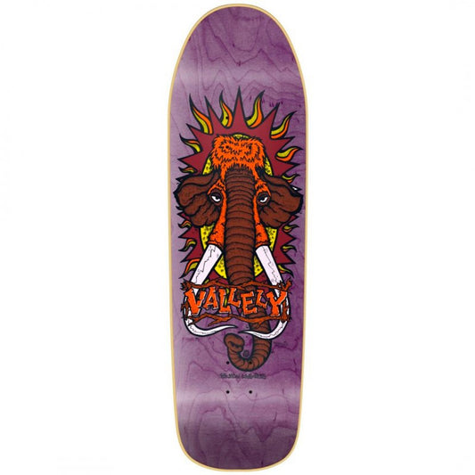 New Deal Mike Vallely Mammoth Purple Screened Skateboard Deck 9.5"
