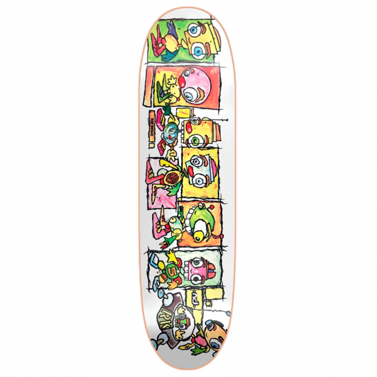 New Deal Ron Knigge Skypod White Slick Skateboard Deck 8.38"