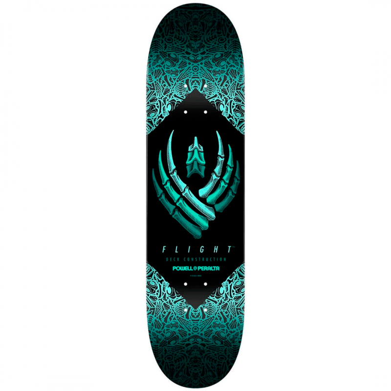 Powell Peralta Flight® Bones Teal Skateboard Deck 8.25"