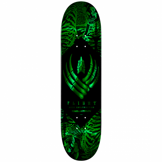 Powell Peralta Flight® Skeleton Green Foil Skateboard Deck 8.5"