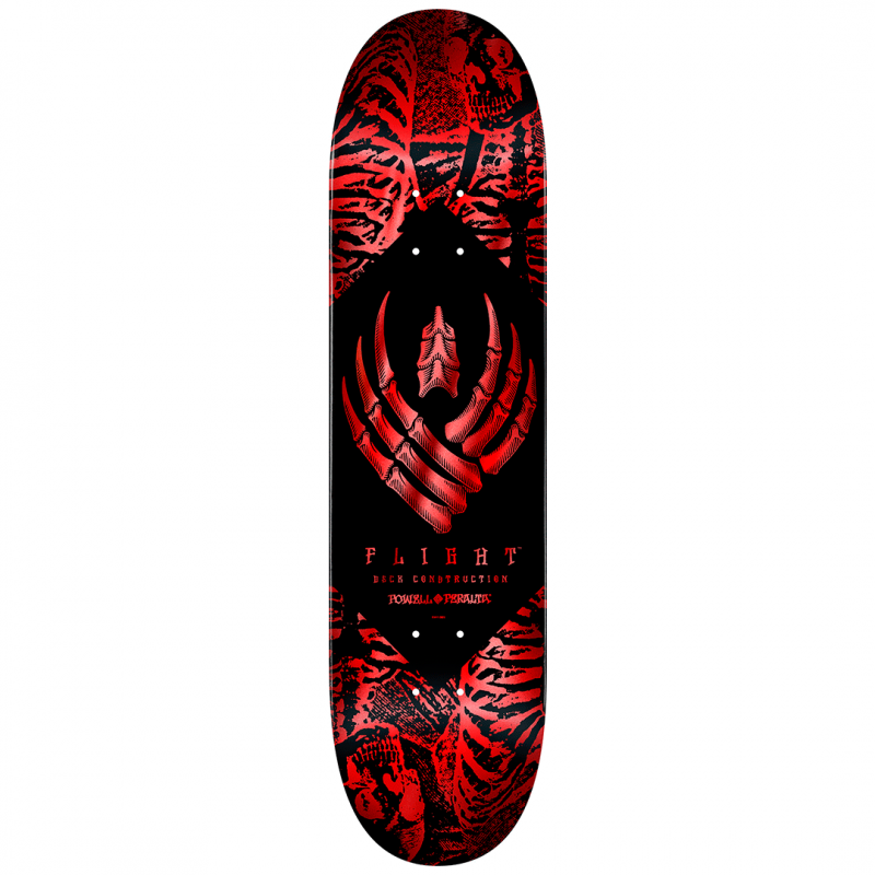 Powell Peralta Flight® Skeleton Red Foil Skateboard Deck 8.38"