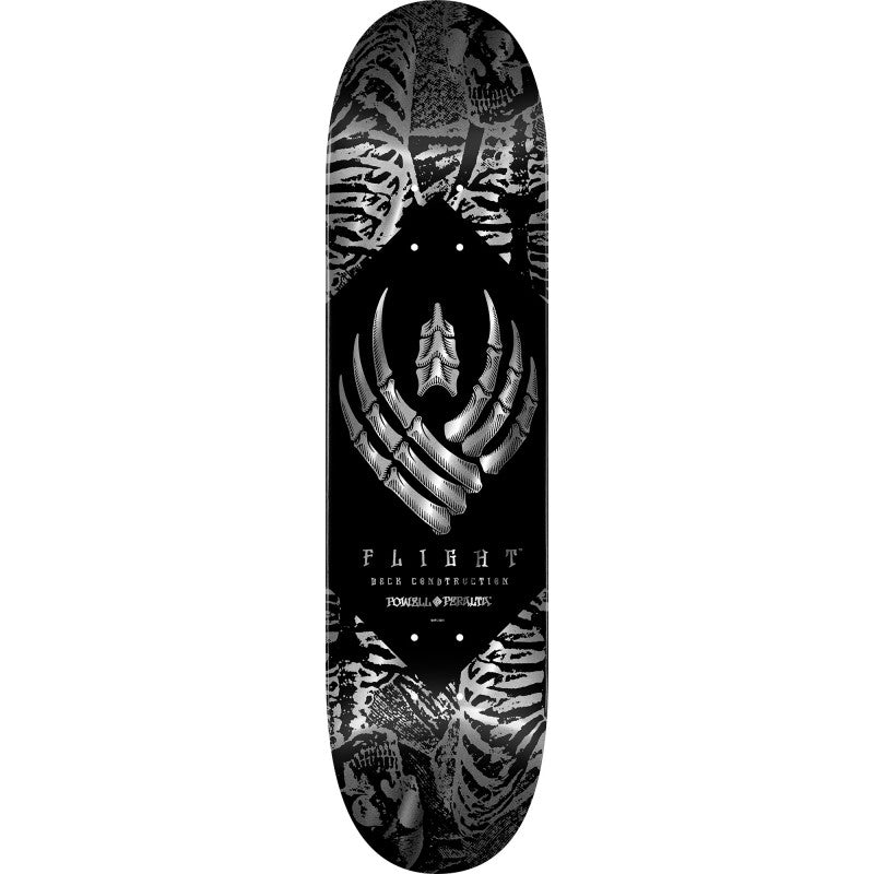 Powell Peralta Flight® Skeleton Silver Foil Skateboard Deck 8.25"