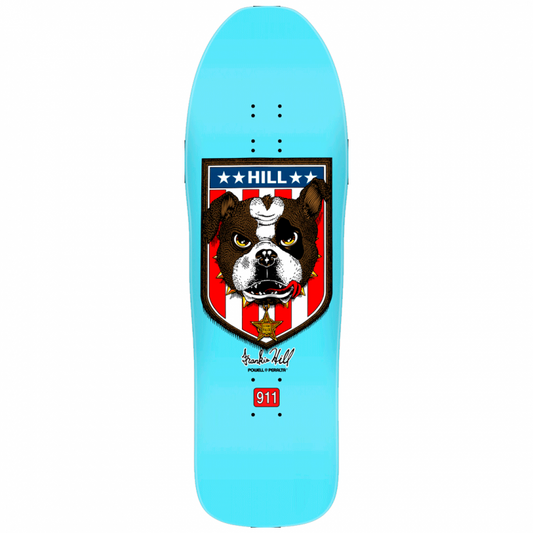 Powell Peralta Frankie Hill Bull Dog Light Blue Skateboard Deck 10"