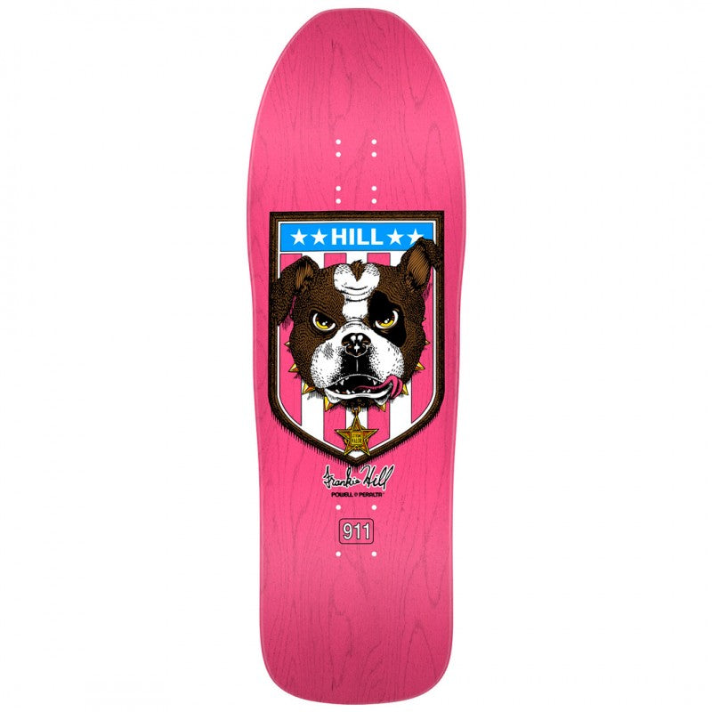 Powell Peralta Frankie Hill Bull Dog Pink Stain Skateboard Deck 10"