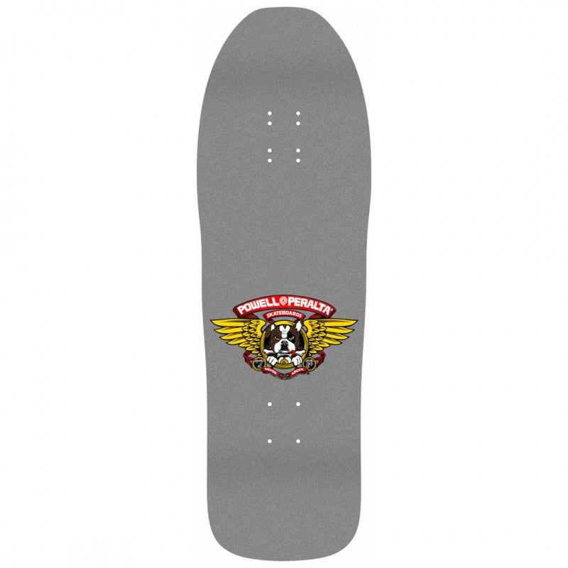 Powell Peralta Frankie Hill Bull Dog Silver Skateboard Deck 10"