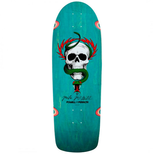 Powell Peralta Mike McGill Skull & Snake Teal Stain Skateboard Deck 10"