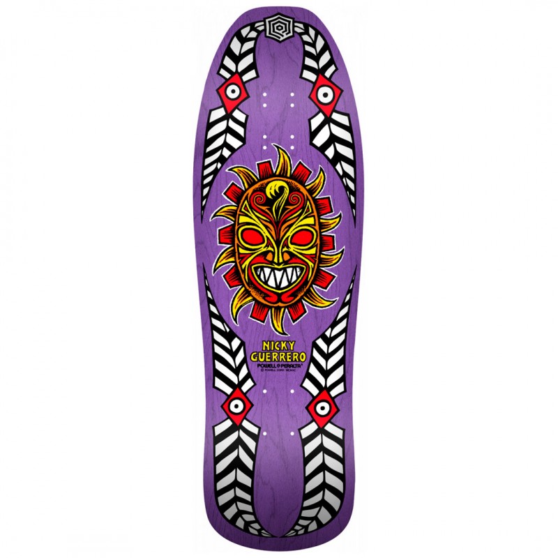 Powell Peralta Nicky Guerrero Mask Purple Skateboard Deck 10"