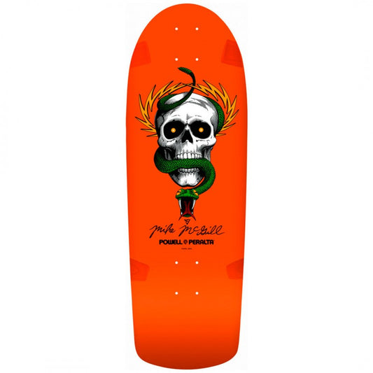 Powell Peralta OG Mike Mcgill Skull & Snake Orange Skateboard Deck 10"