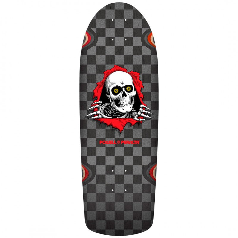 Powell Peralta OG Ripper Checker Silver Black Stain Skateboard Deck 10"