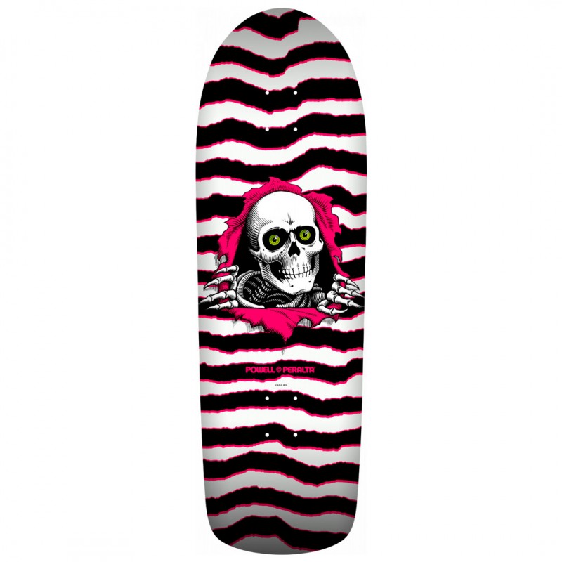 Powell Peralta OG Ripper White Pink Skateboard Deck 9.89"