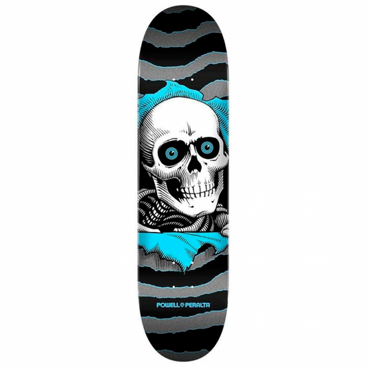Powell Peralta Ripper One Off Silver Light Blue Skateboard Deck 7.75"