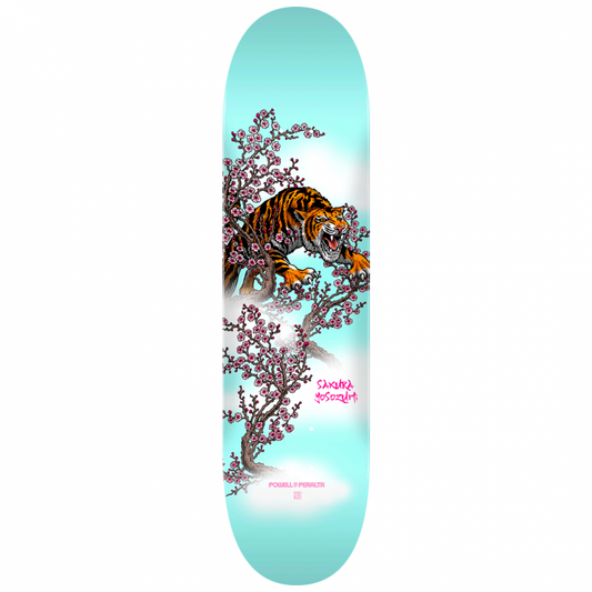 Powell Peralta Sakura Yosozumi Tiger Light Blue Skateboard Deck 8,5"