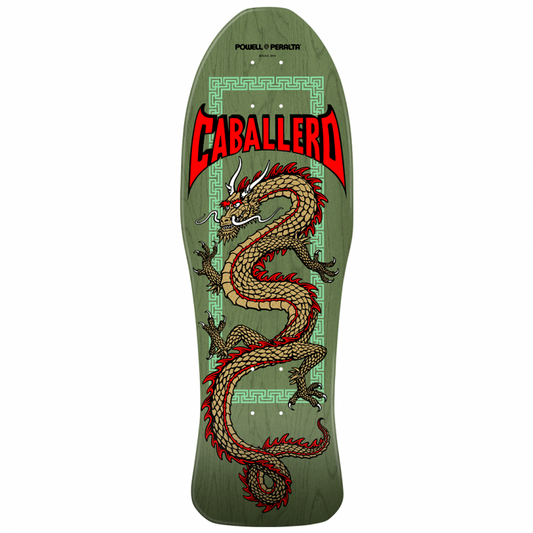 Powell Peralta Steve Caballero Chinese Dragon Sage Green Skateboard Deck 10"