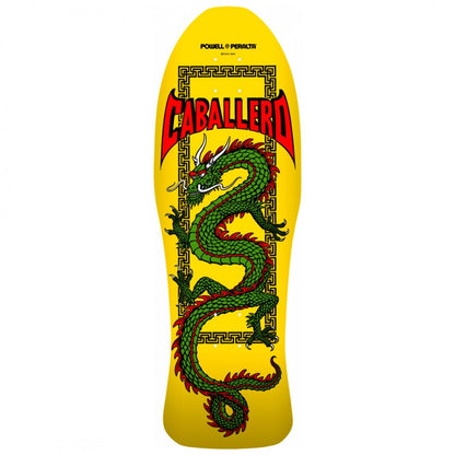 Powell Peralta Steve Caballero Chinese Dragon Yellow Skateboard Deck 10"