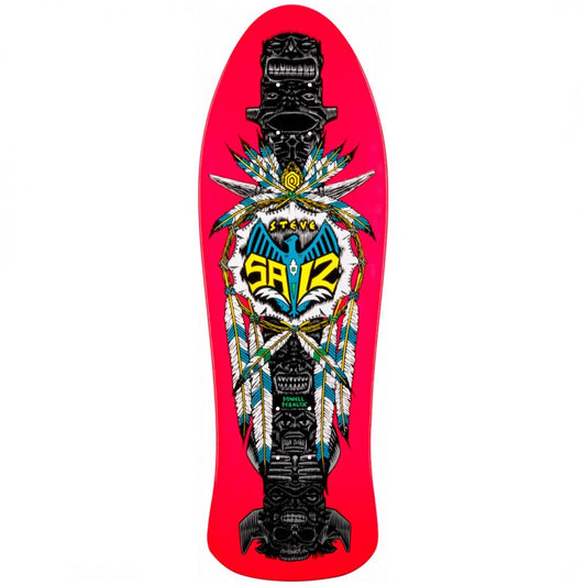 Powell Peralta Steve Saiz Totem Pink Old School Skateboard Deck 10"