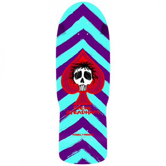 Powell Peralta Steve Steadham Spade Purple Aqua Skateboard Deck 10"