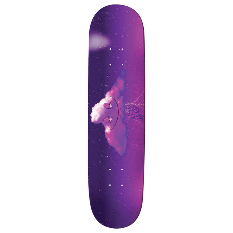 Thank You Head in the Purple Rain Cloud Skateboard Deck 8.0"