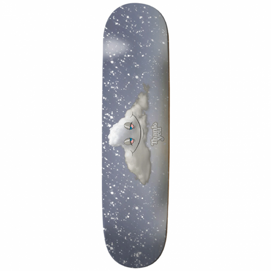 Thank You Head In The Snow Clouds Gray Skateboard Deck 8.5"