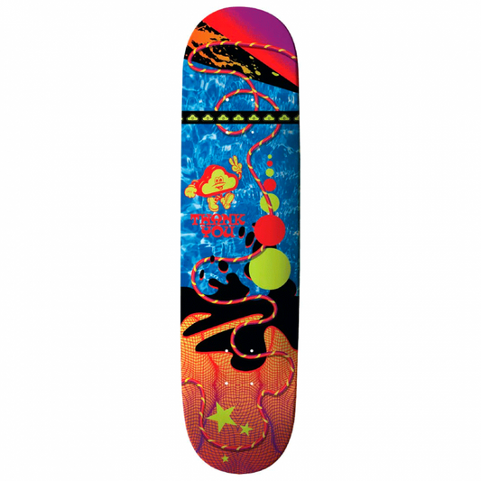 Thank You Ripple Grid Skateboard Deck 8.25"