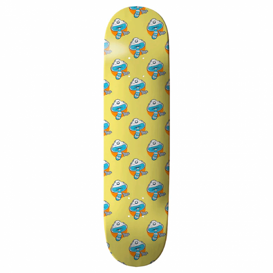 Thank You Shroom Cloud Yellow Skateboard Deck 8.5"