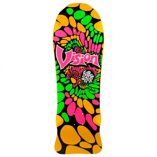 Vision Hippie Stick Yellow Skateboard Deck 10"