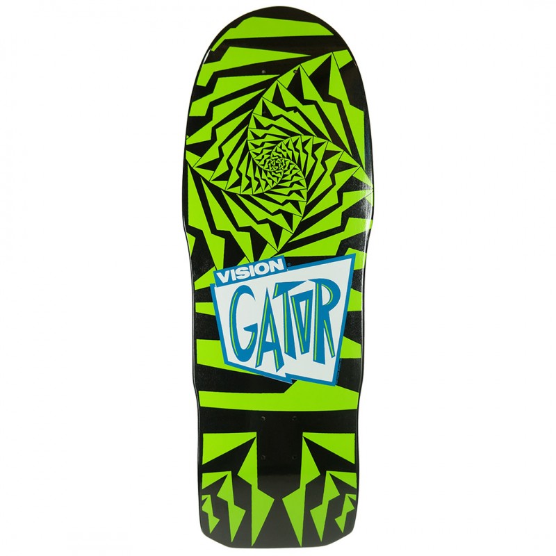 Vision Mark Rogowski "Gator" Black Green Skateboard Deck 10.25"