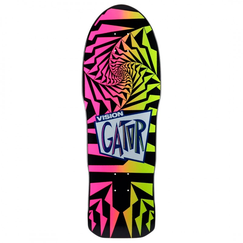 Vision Mark Rogowski "Gator" Black Pink Fade Skateboard Deck 10.25"