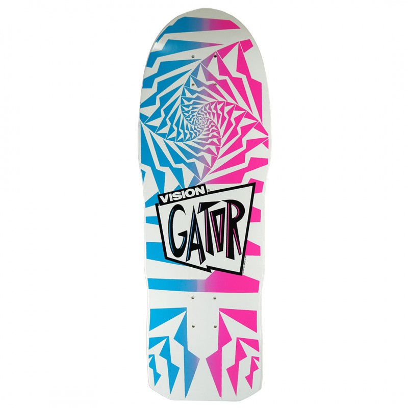 Vision Mark Rogowski "Gator" White Fade Skateboard Deck 10.25"