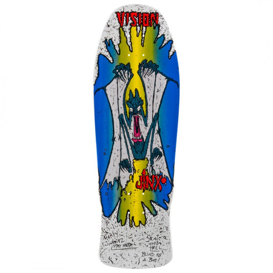 Vision Original Jinx White Yellow Skateboard Deck 9.75"