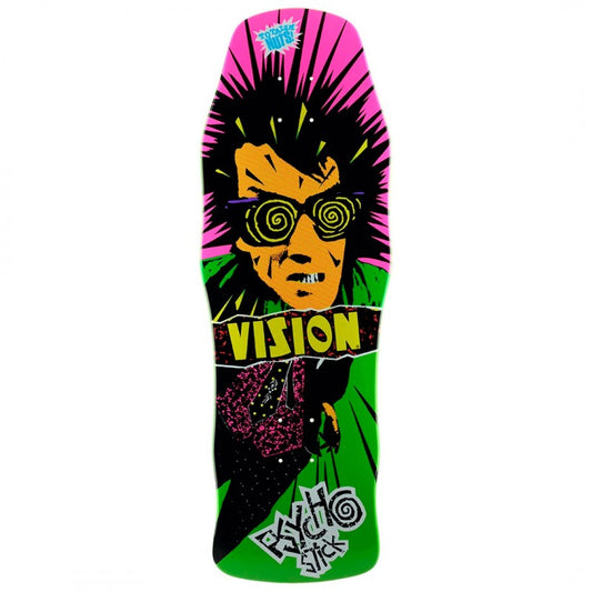 Vision Original Psycho Stick Green Skateboard Deck 10"