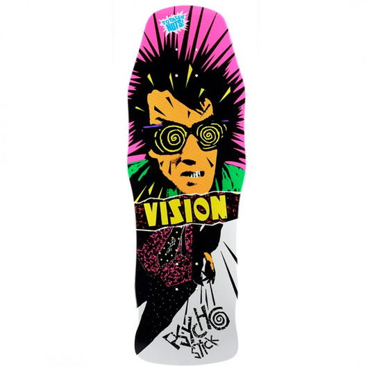 Vision Original Psycho Stick White Skateboard Deck 10"