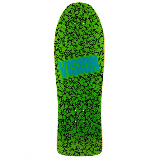 Vision Punk Skull Green Skateboard Deck 10"