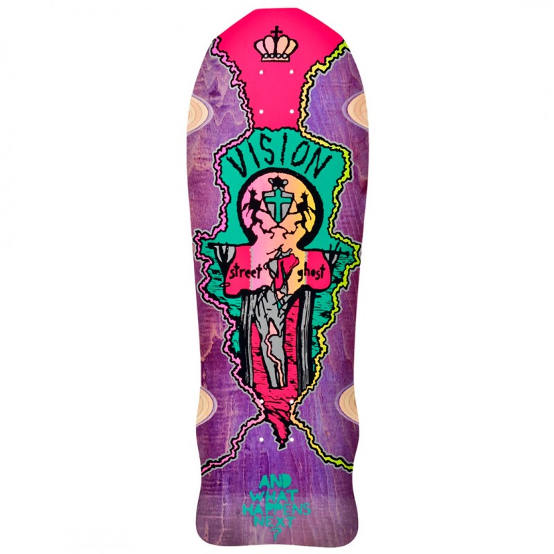 Vision Street Ghost Purple Stain Skateboard Deck 9.75"