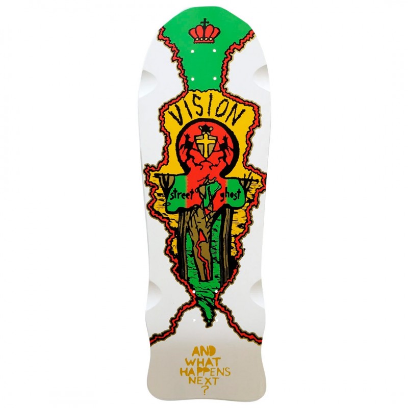 Vision Street Ghost White Skateboard Deck 9.75"