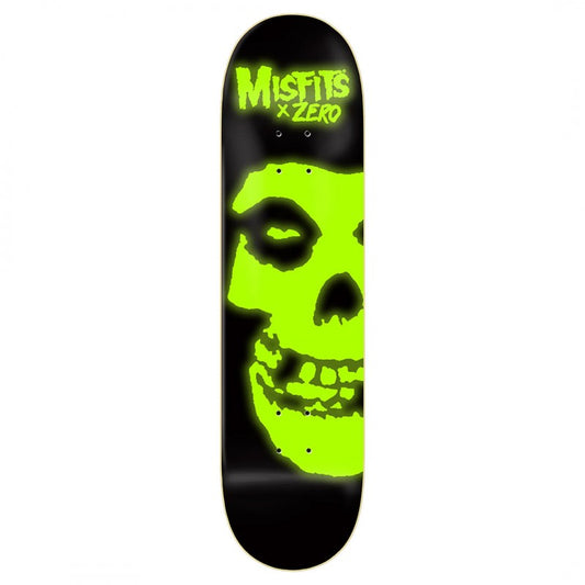 Zero Misfits GITD Fiend Skull Skateboard Deck 8.25"