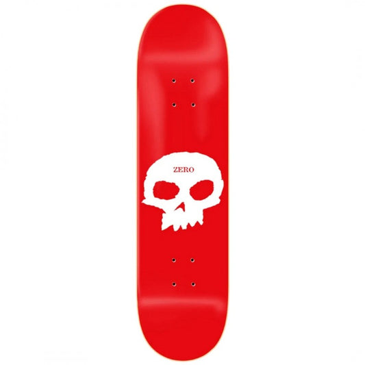 Zero Single Skull Red White Skateboard Deck 8.25"