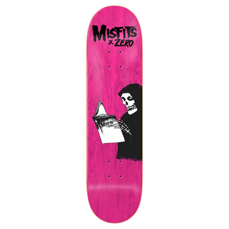 Zero x Misfits Ghost Stories Pink R7 Skateboard Deck 8.25"